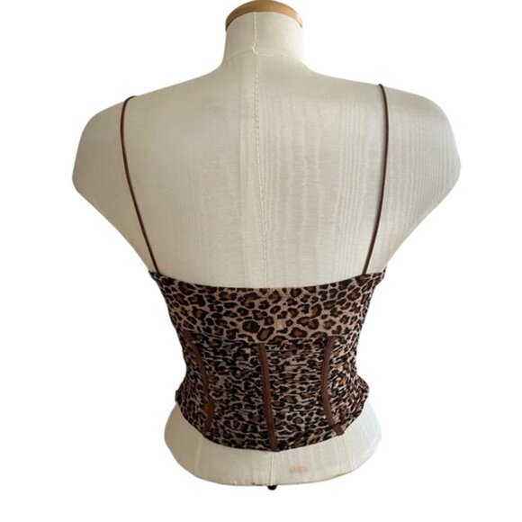 Princess Polly Zaylee Leopard Print Corset Top Women’s Size 4 - Picture 2 of 9